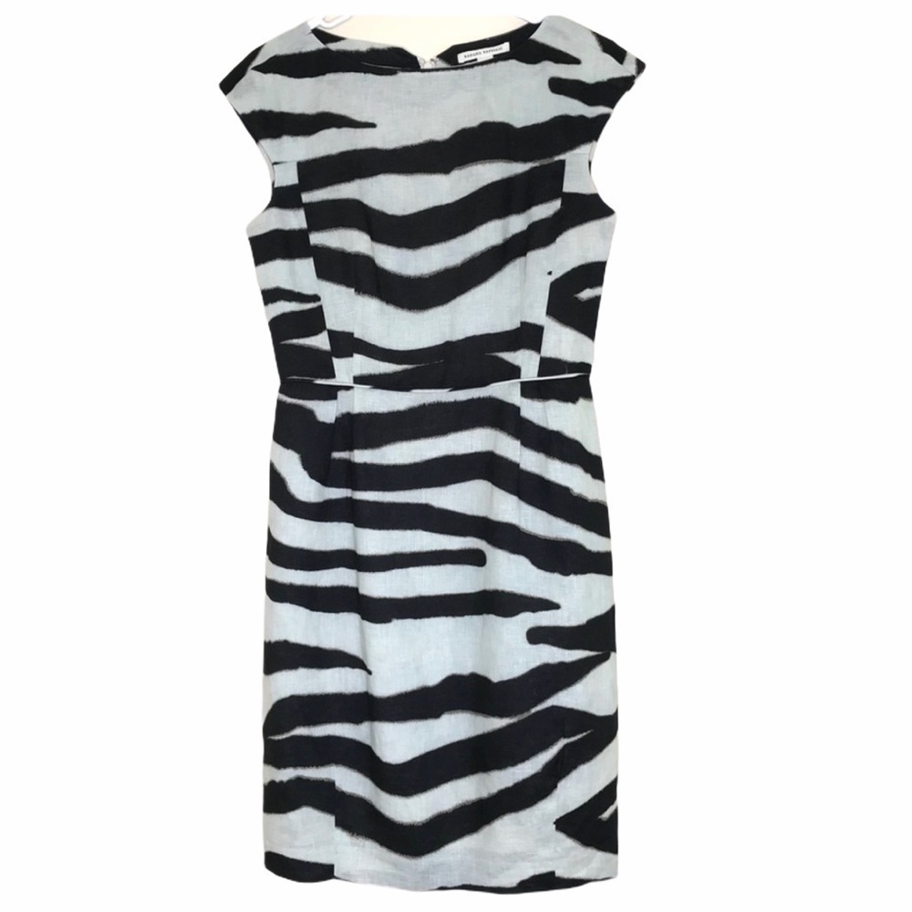 BANANA REPUBLIC Linen Zebra Sheath Dress